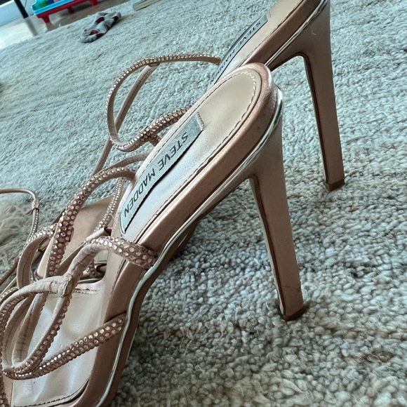 Rose Gold Strappy Heels - Picture 2 of 5